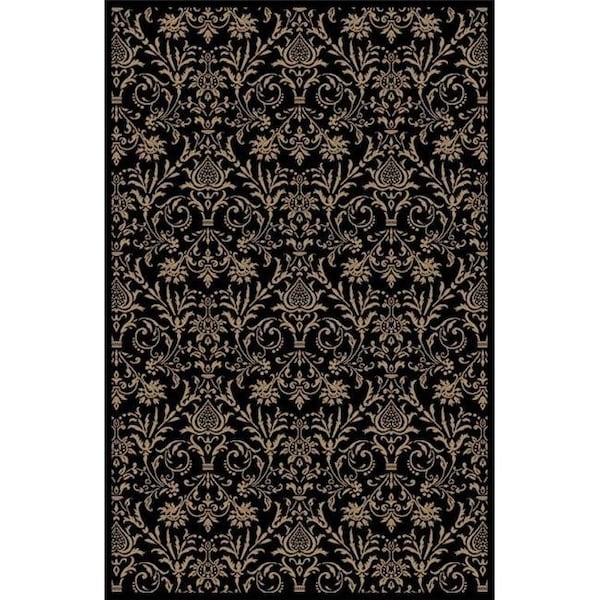 Concord Global Trading Concord Global 49437 7 ft. 10 in. x 9 ft. 10 in. Jewel Damask - Black 49437 - main